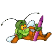 Happy green bug
